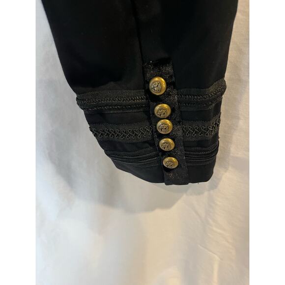 Torrid Women's Black Cropped Military Jacket Embellished Lightweight Size Xlarge - Picture 4 of 9